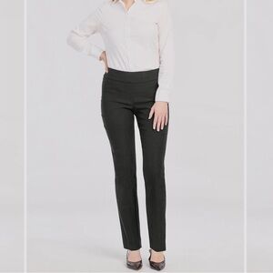 Women’s tribal skinny pull on dress pants, 36 inch inseam. Black